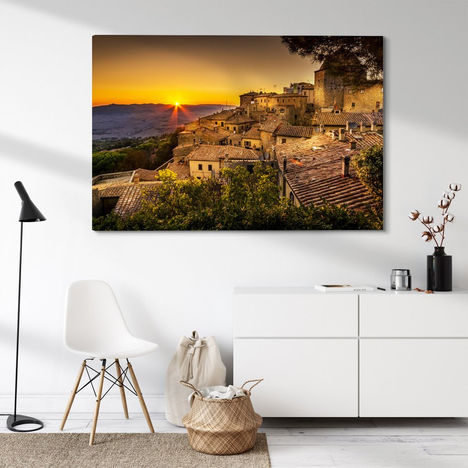 Obraz na płótnie - miasto, wzgórze, toskania