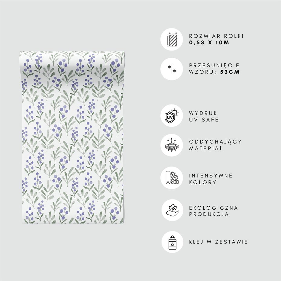 Tapeta - liście, jagody, gałązki