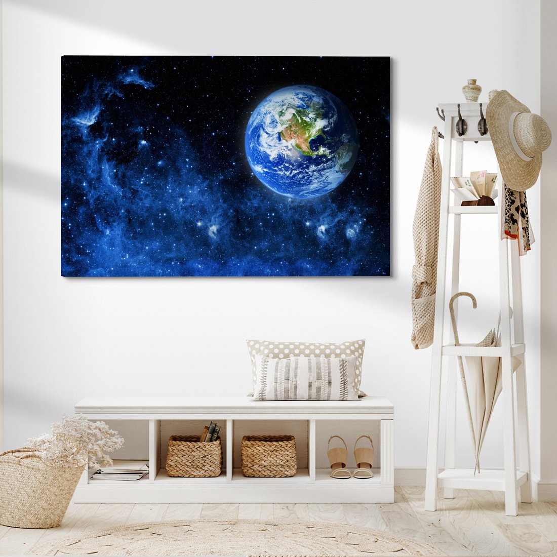 Obraz na płótnie - ziemia, kosmos, gwiazdy