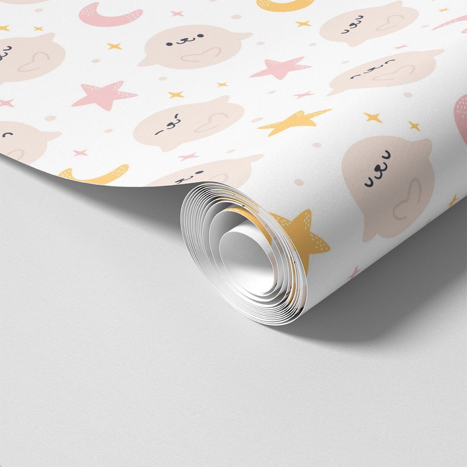 Tapeta - dziecięca, duch, gwiazda, księżyc