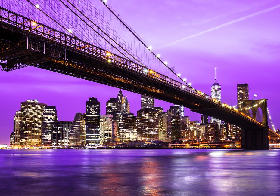 Fototapeta - most, miasto, noc