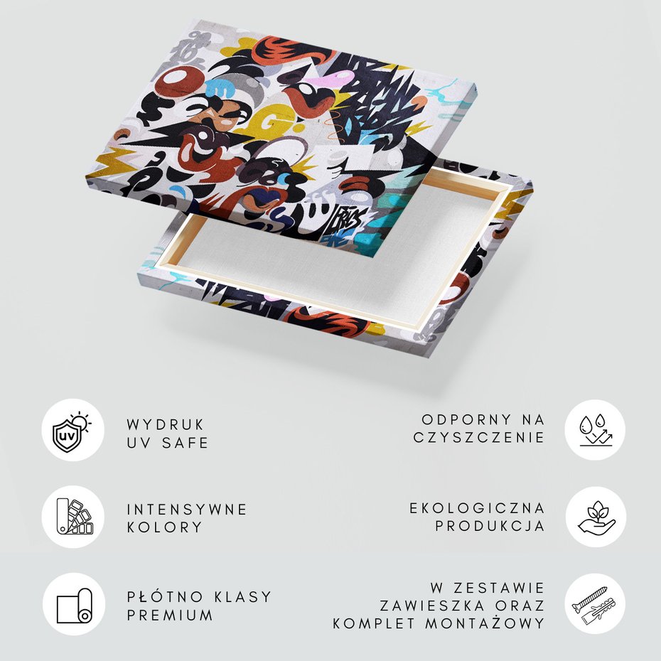 Obraz na płótnie - abstrakcja, graffiti, sztuka