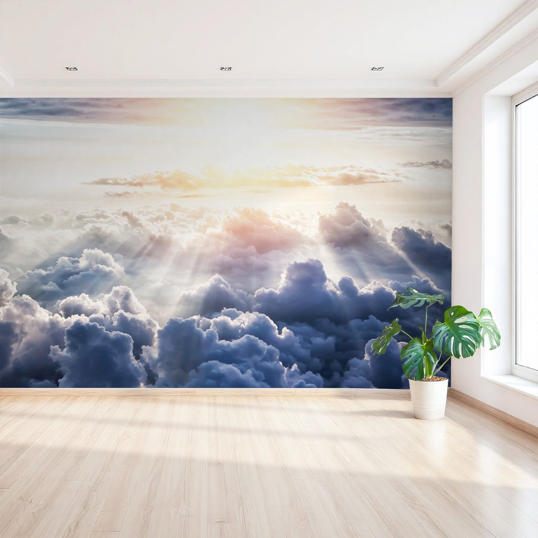 Fototapeta - chmury, niebo, słońce