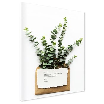 Obraz na płótnie - liście, roślina, koperta