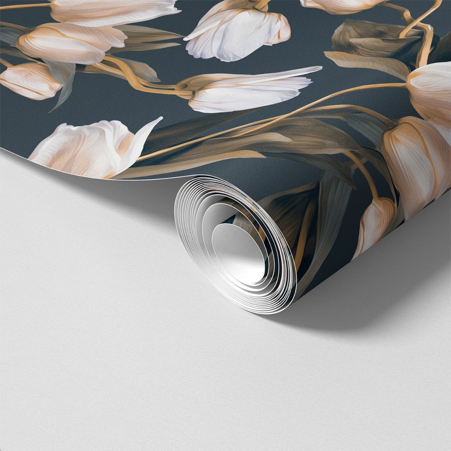 Tapeta - kwiaty, liście, płatki