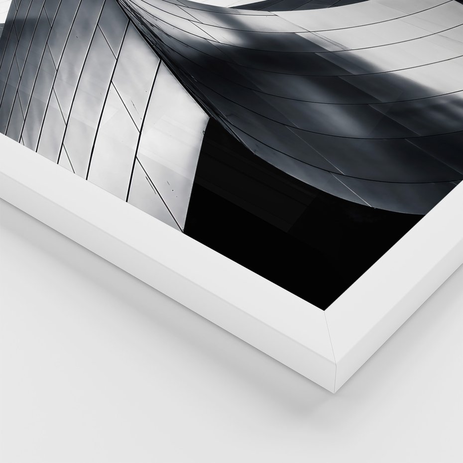 Zestaw obrazy w ramie, plakaty - architektura, budynki, detale - rama biała