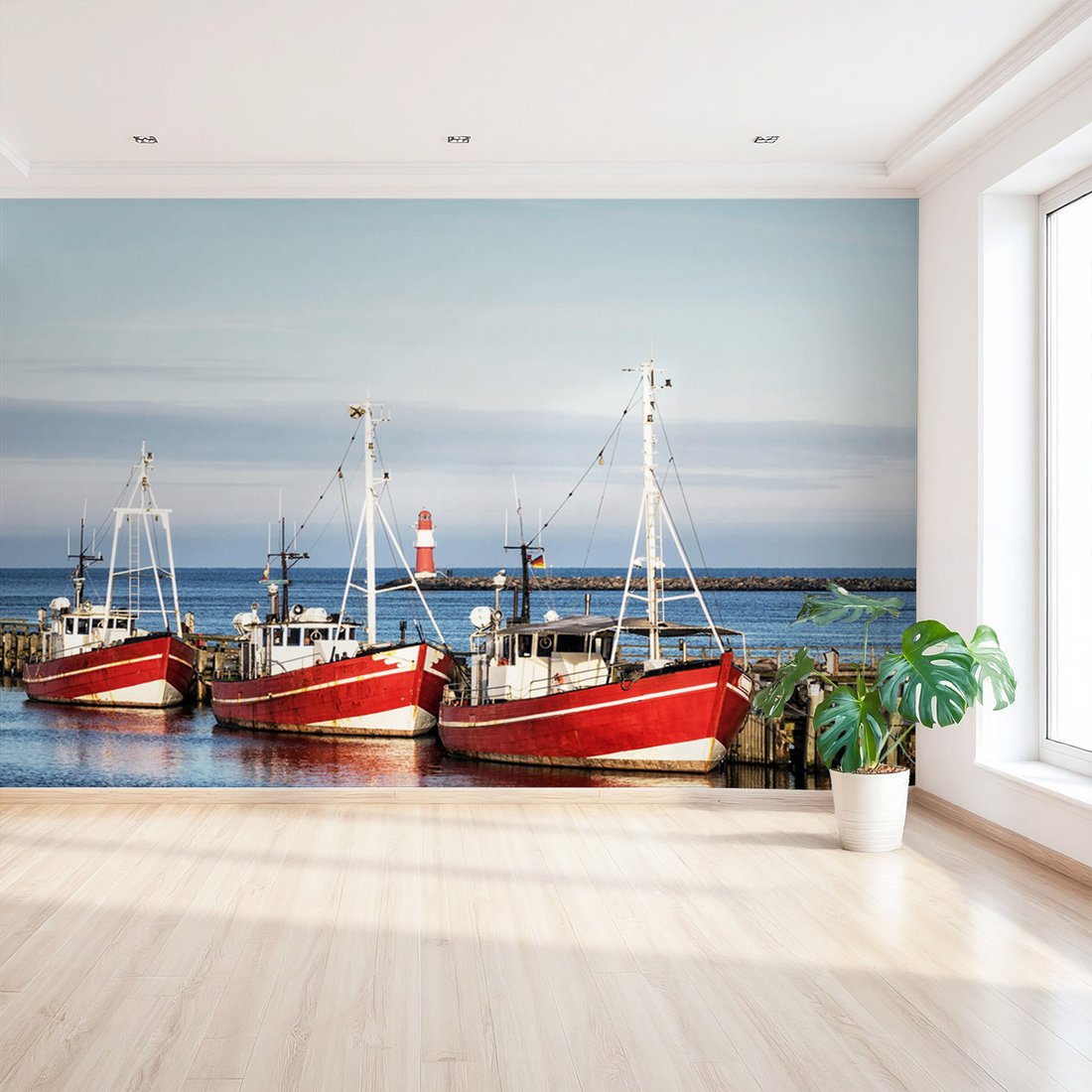 Fototapeta - łodzie, morze, port