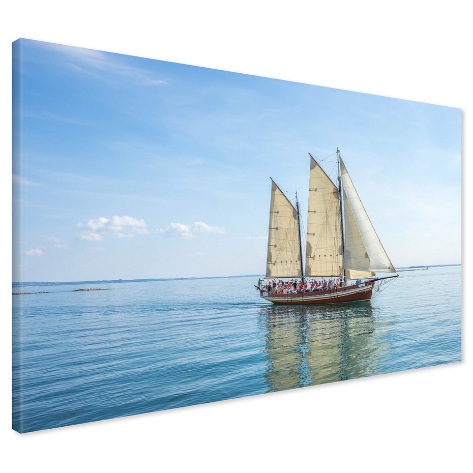 Obraz na płótnie - żaglówka, morze, woda