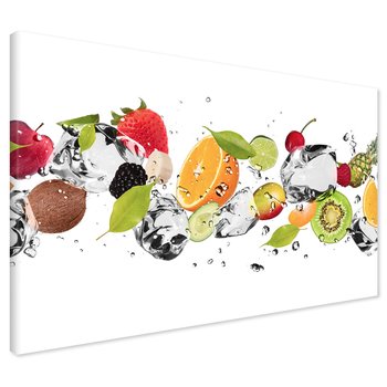 Obraz na płótnie - owoce, lód, świeżość