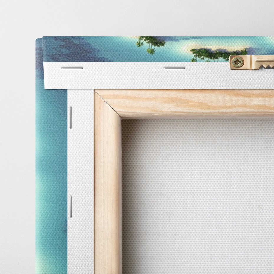 Obraz na płótnie - wyspa, serce, morze