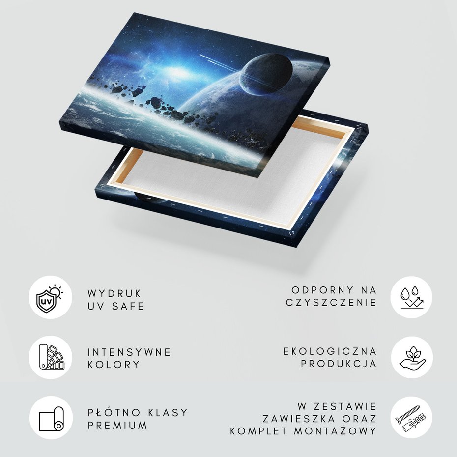 Obraz na płótnie - kosmos, przestrzeń, planety