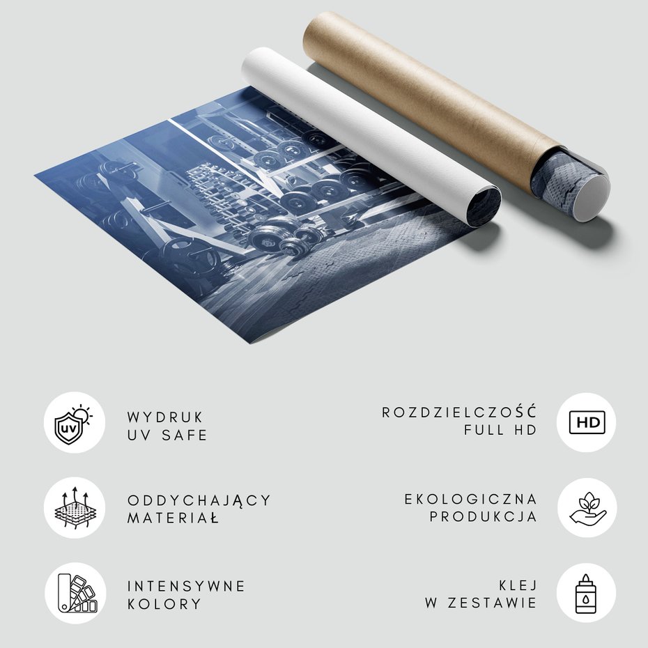 Fototapeta - siłownia, ciężary, trening