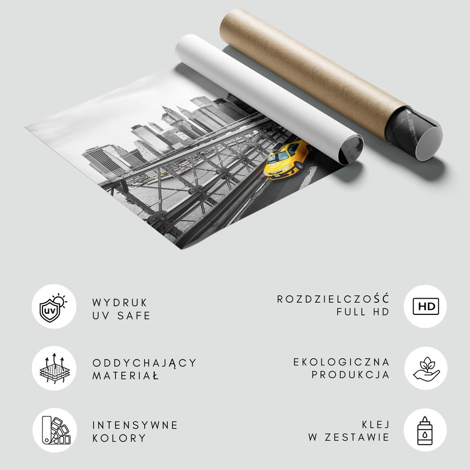 Fototapeta - miasto, most, taksówka