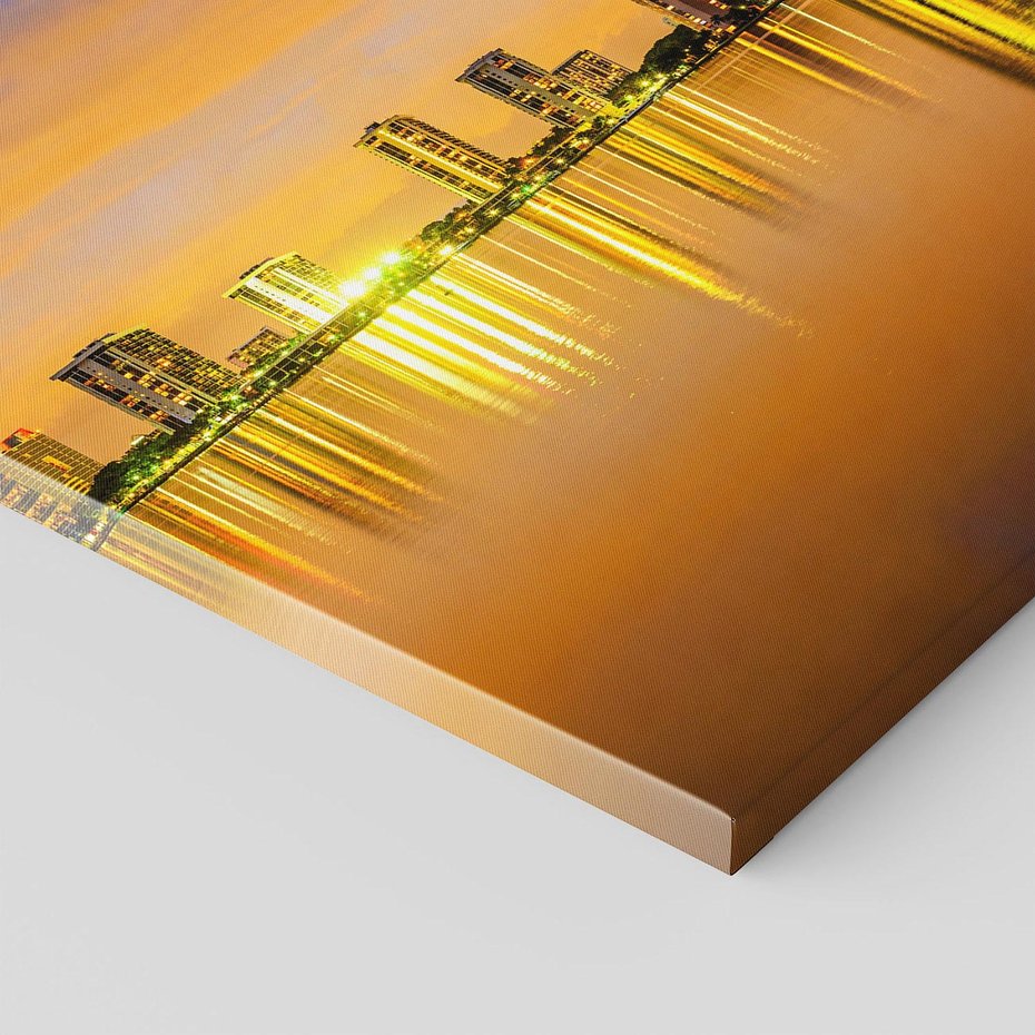 Obraz na płótnie - miasto, woda, budynki