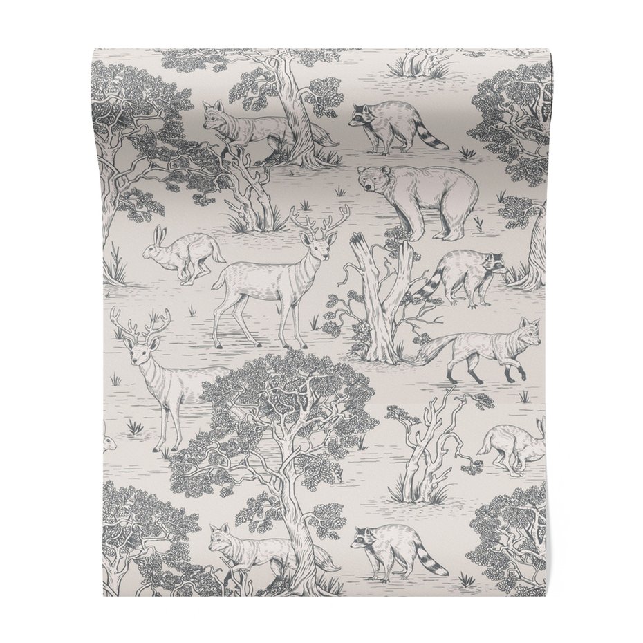 Tapeta - las, zwierzęta, drzewa