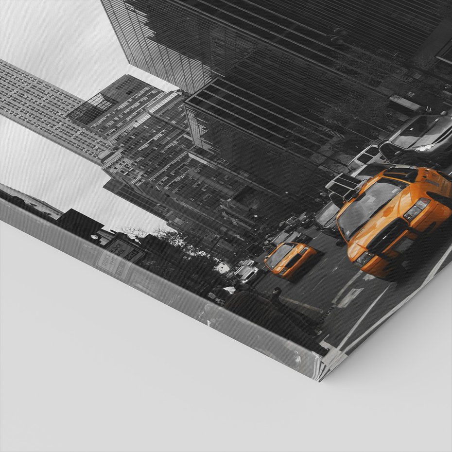 Obraz na płótnie - miasto, ulica, taksówki