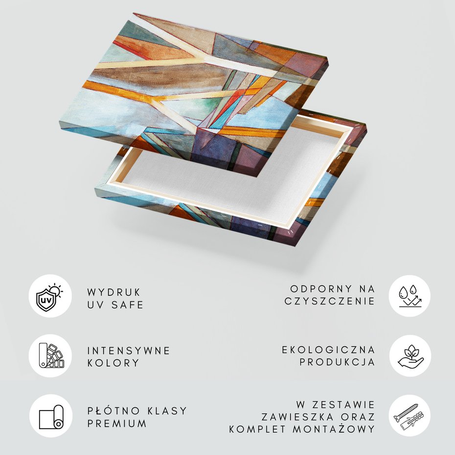Obraz na płótnie - abstrakcja, geometria, kolory