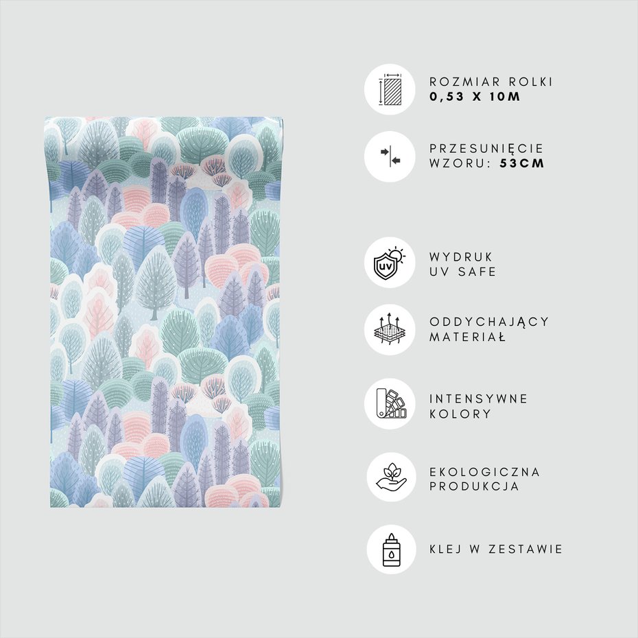 Tapeta - las, drzewa, zima