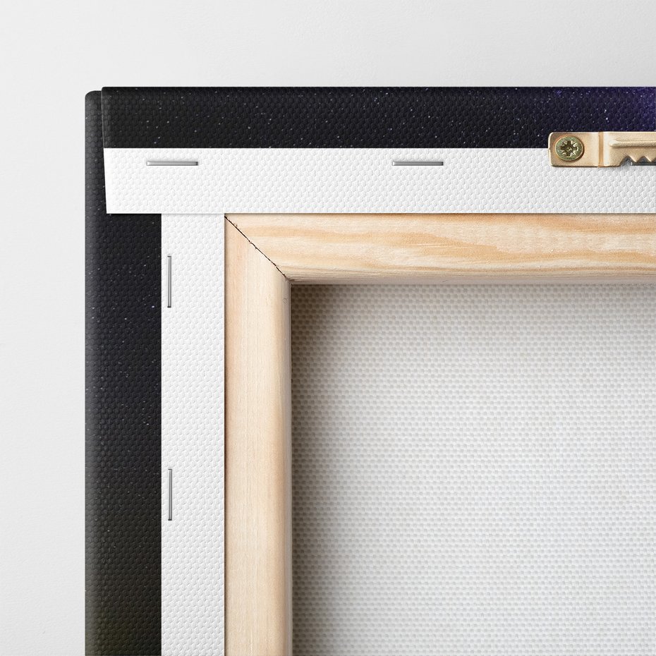 Obraz na płótnie - noc, gwiazdy, drzewo