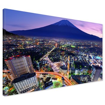Obraz na płótnie - miasto, noc, góra