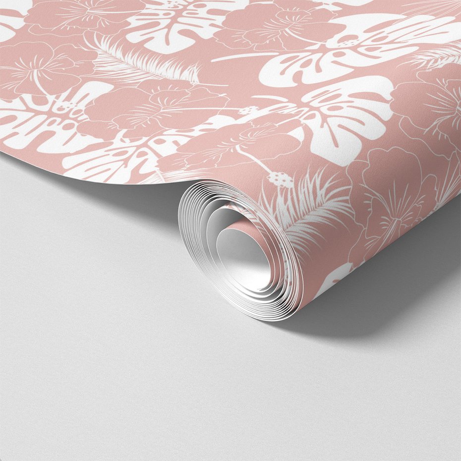 Tapeta - liście, kwiaty, tło