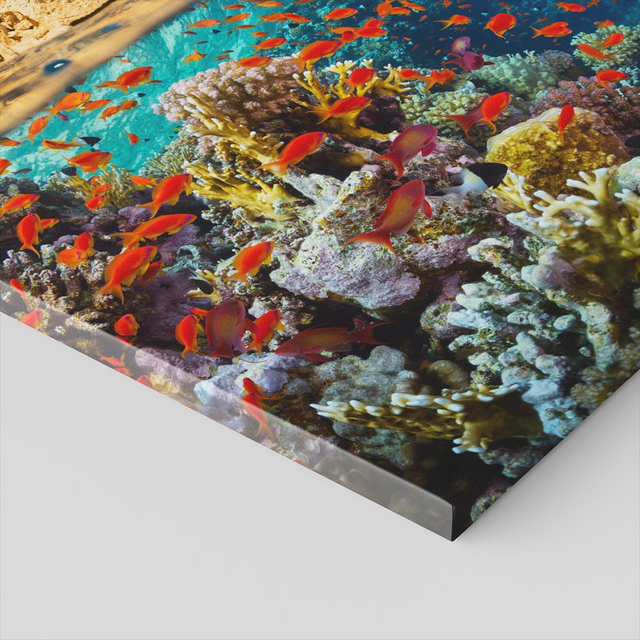 Obraz na płótnie - podwodny, rafa koralowa, ryby