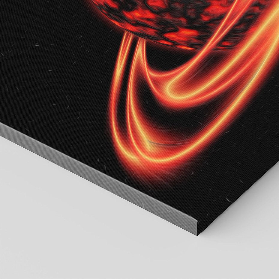 Obraz na płótnie - kosmos, planeta, pierścienie