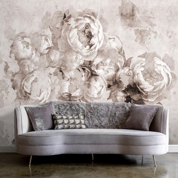 Fototapeta - loft, kwiaty, peonie