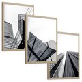 Zestaw obrazy w ramie, plakaty - architektura, budynki, miejski - rama drewno