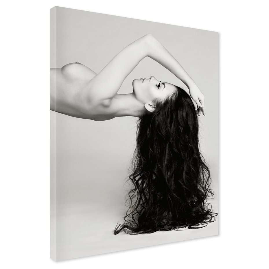 Obraz na płótnie - kobieta, włosy, naga