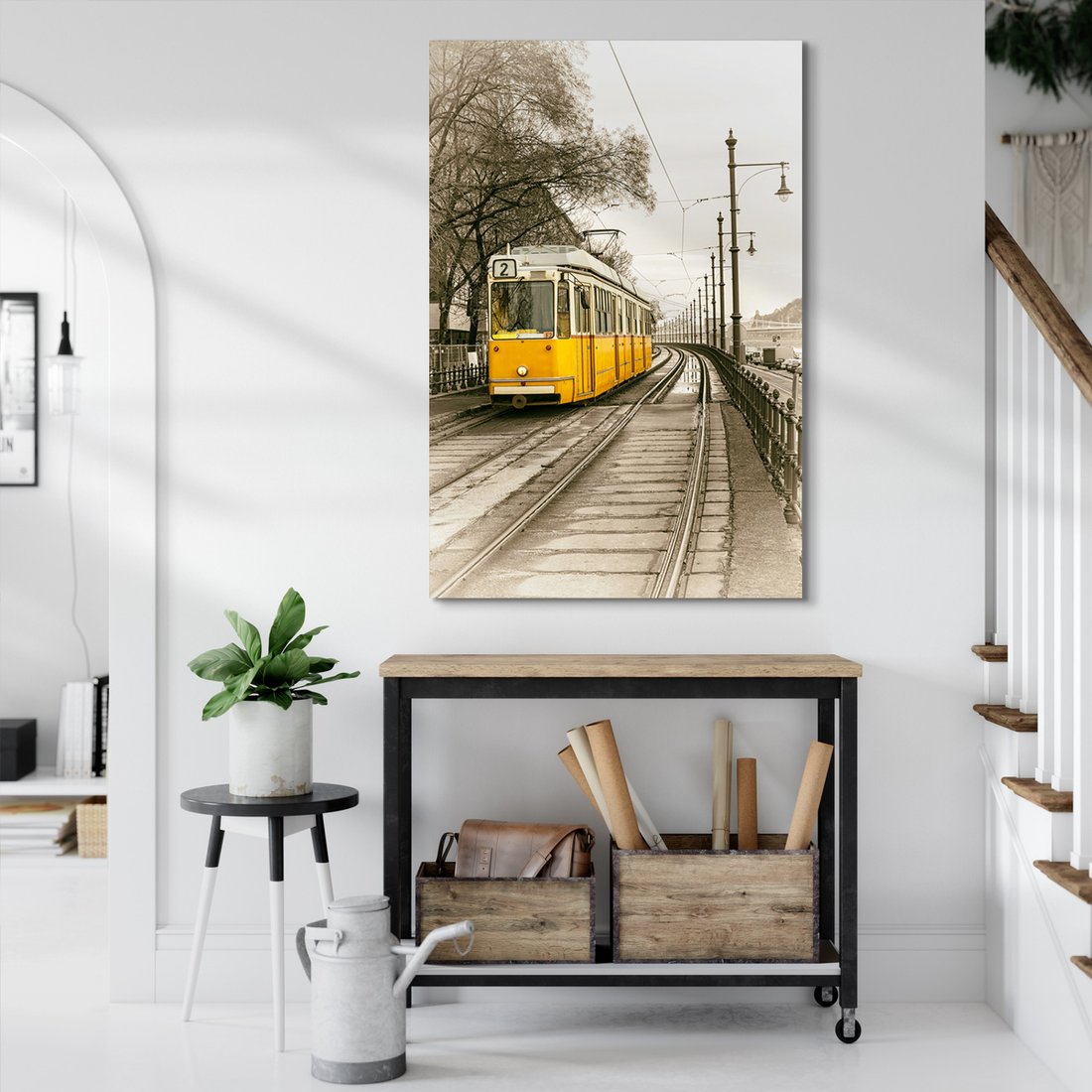 Obraz na płótnie - tramwaj, miasto, transport