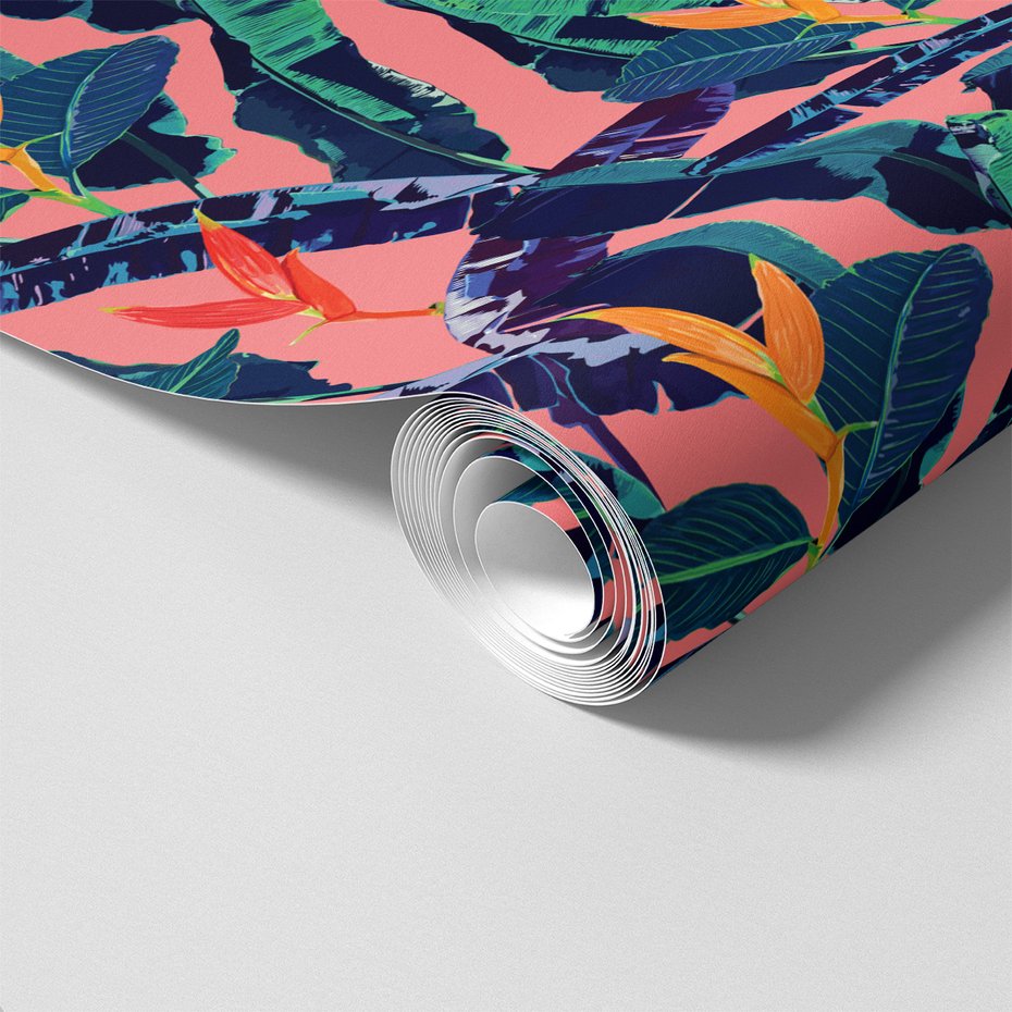 Tapeta - liście, kwiaty, tropiki