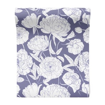 Tapeta - kwiaty, liście, wzór