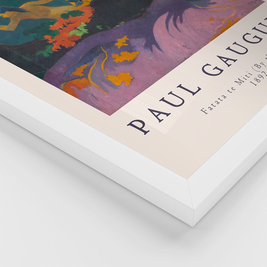 Zestaw obrazy w ramie, plakaty - Paul Gauguin,obrazy,tropyczne - rama biała