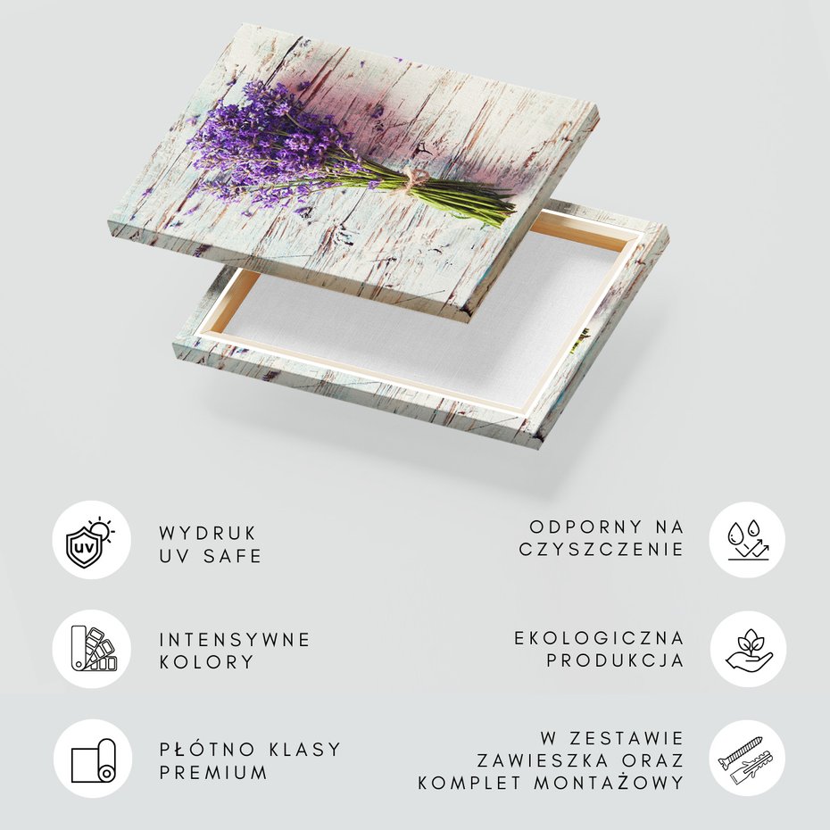 Obraz na płótnie - kwiaty, lawenda, bukiet