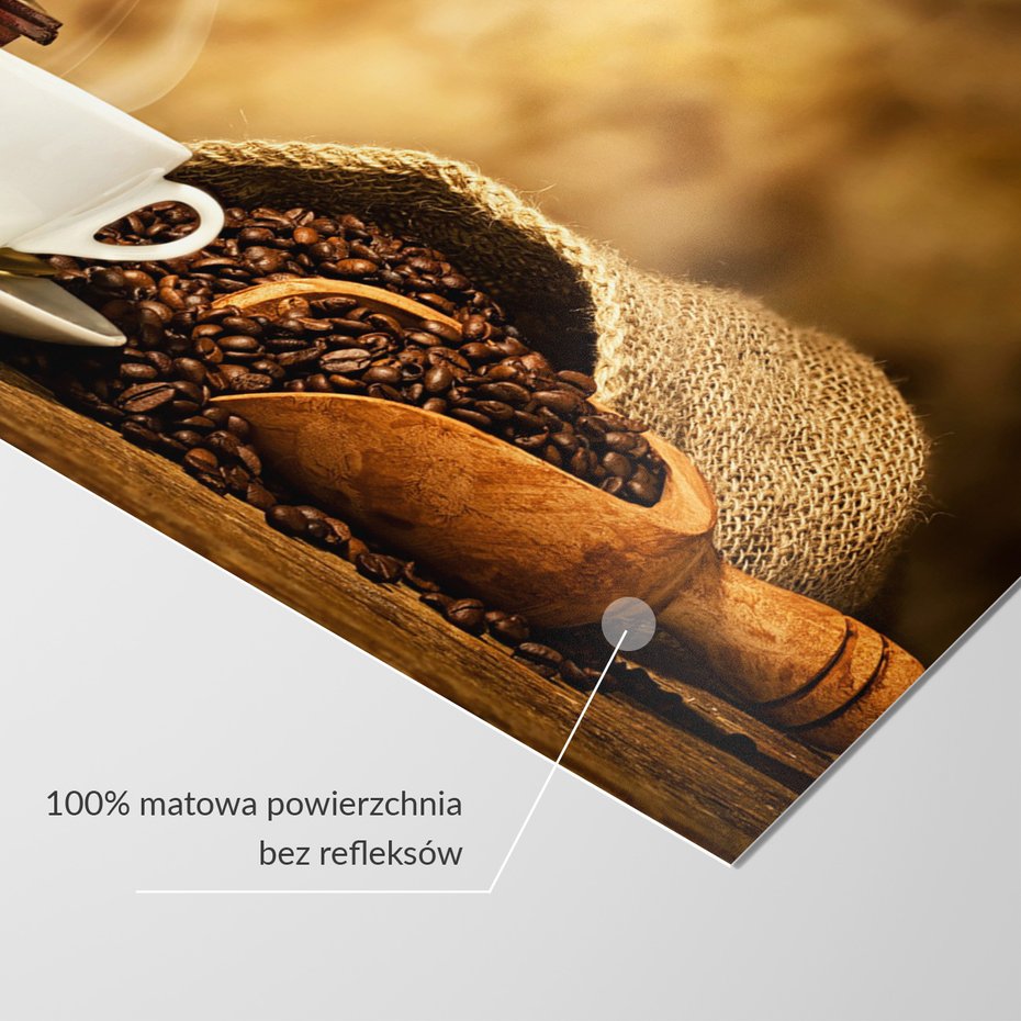 Fototapeta - kawa, ziarna, filiżanka