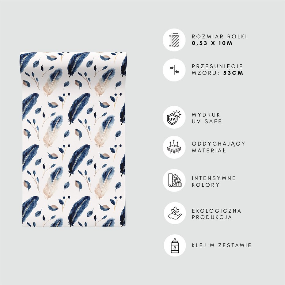 Tapeta - pióra, liście, gałązki