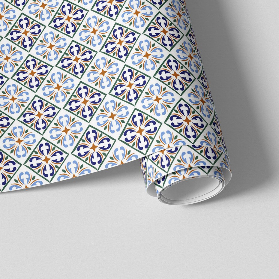 Tapeta - ornament, geometria, płytki