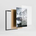 Zestaw obrazy w ramie, plakaty - zima, śnieg, krajobraz - rama czarna