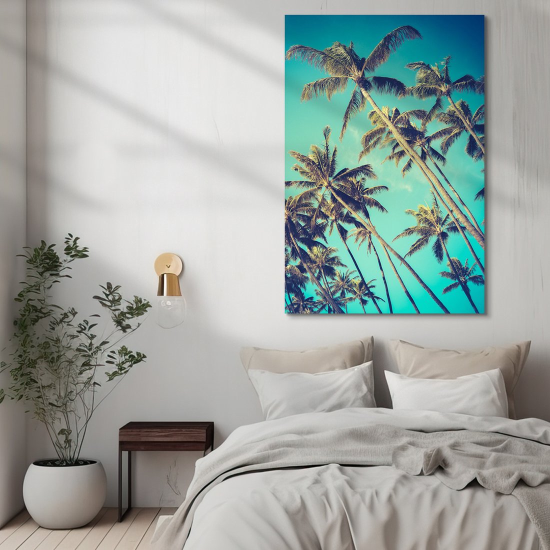 Obraz na płótnie - palmy, niebo, tropiki