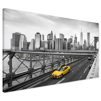 Obraz na płótnie - taksówka, miasto, most