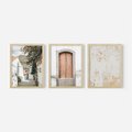 Zestaw obrazy w ramie, plakaty - ściana, drzwi, miasto - rama drewno