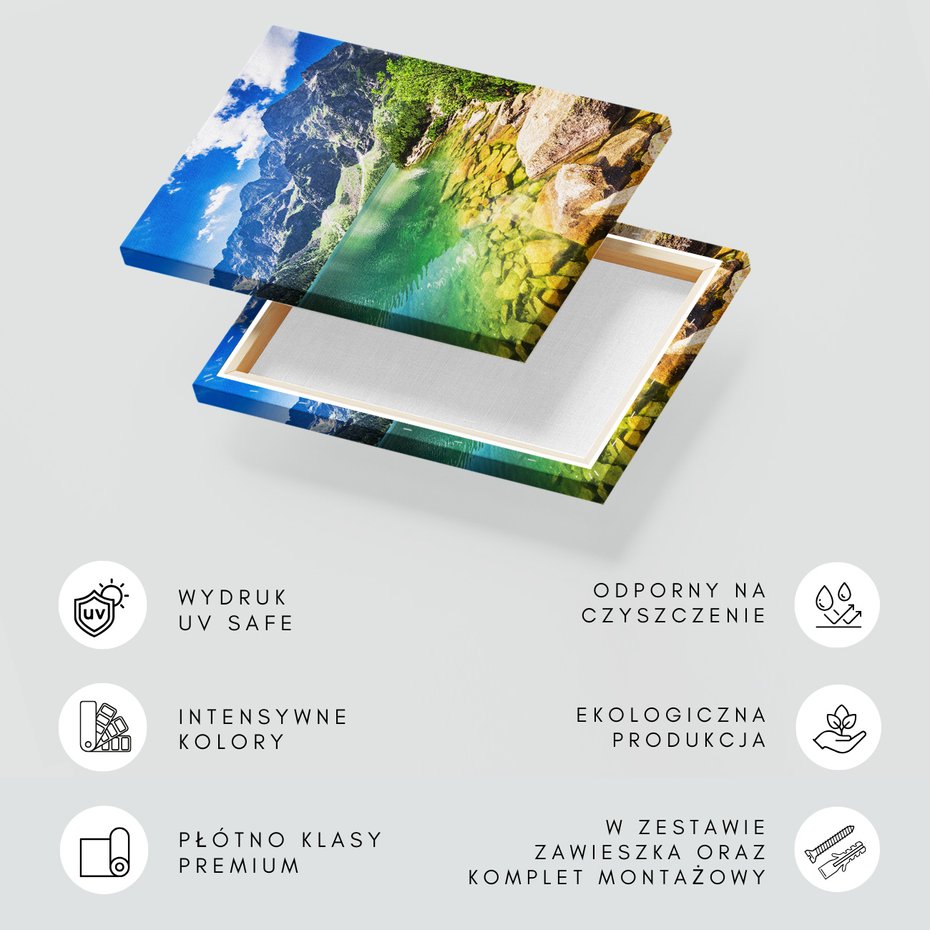 Obraz na płótnie - góry, jezioro, krajobraz