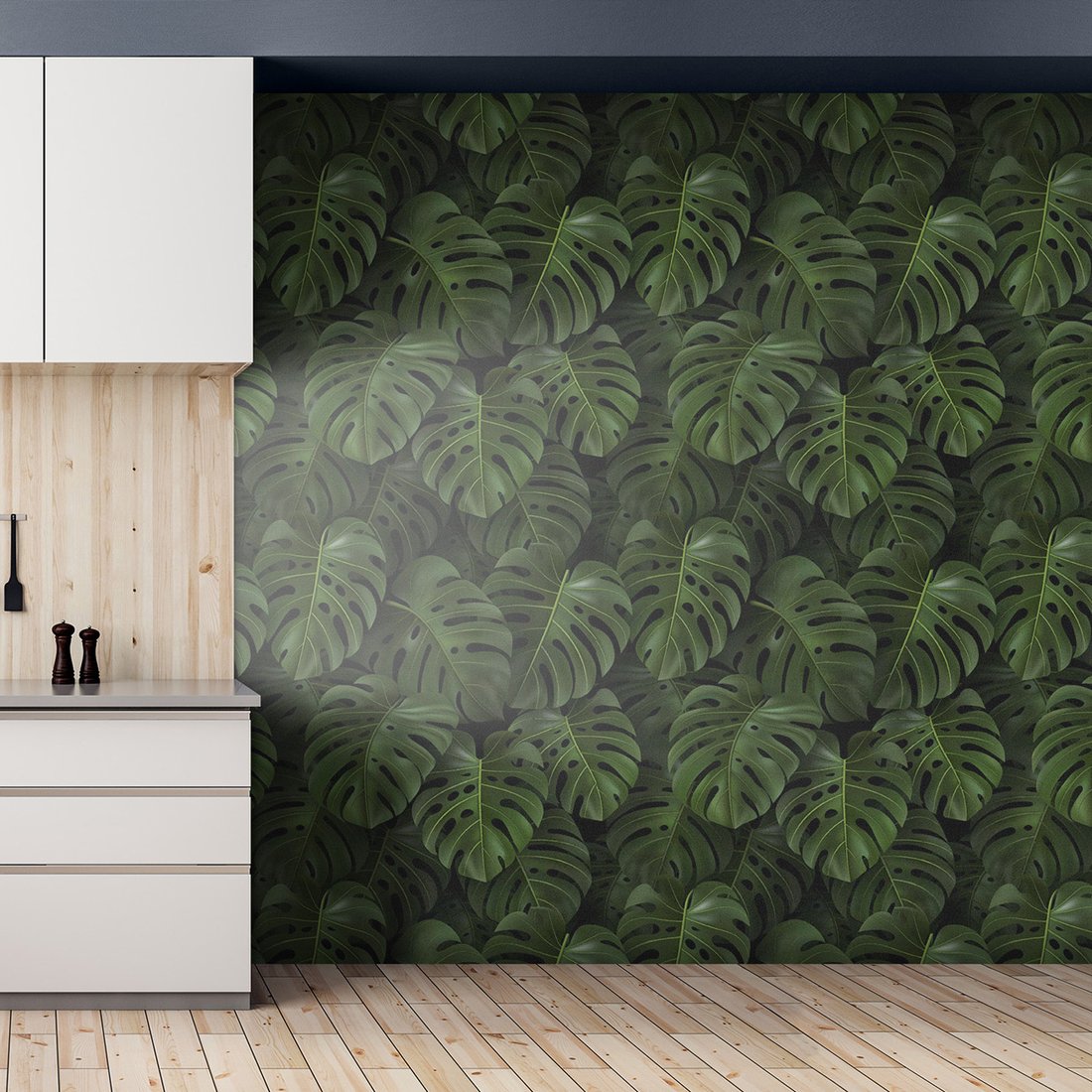 Tapeta - liście, monstera, roślinność