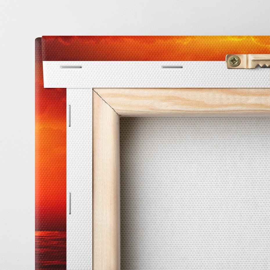 Obraz na płótnie - zachód słońca, morze, niebo