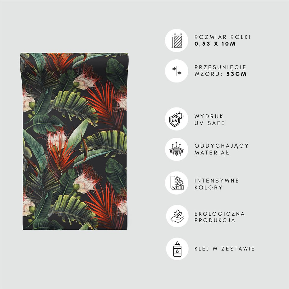 Tapeta - kwiaty, liście, tropiki