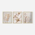 Zestaw obrazy w ramie, plakaty - kwiaty,rośliny,suszone, - rama drewno