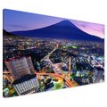 Obraz na płótnie - miasto, noc, góra