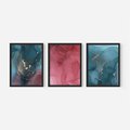 Zestaw obrazy w ramie, plakaty - abstrakcja,akwarele,marmur - rama czarna