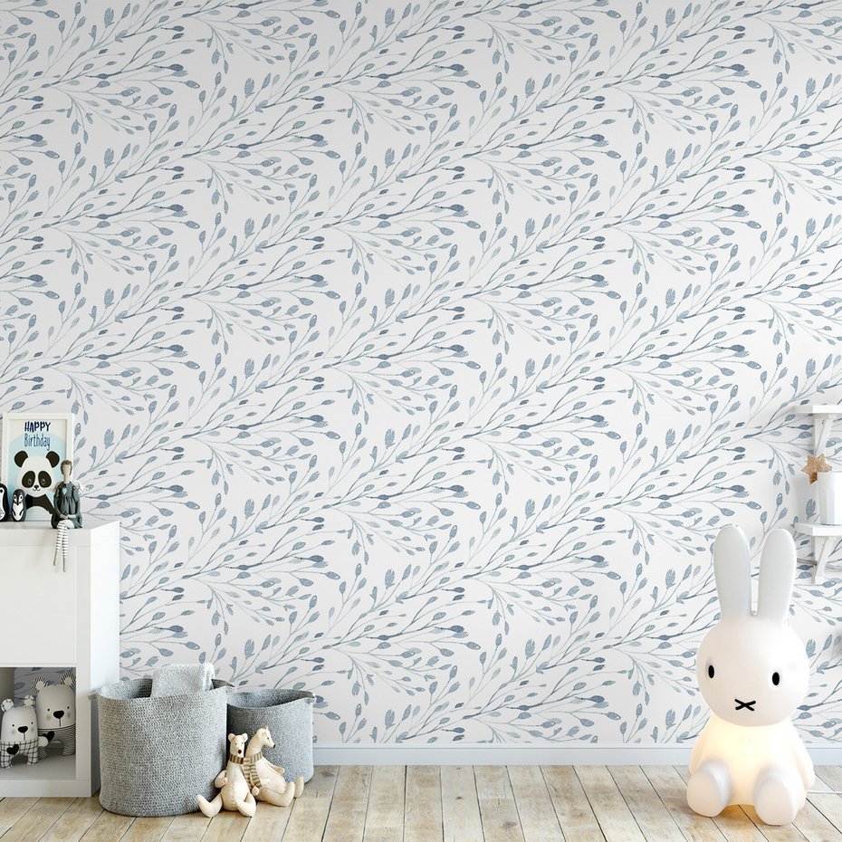 Tapeta - gałązka, liście, wzór